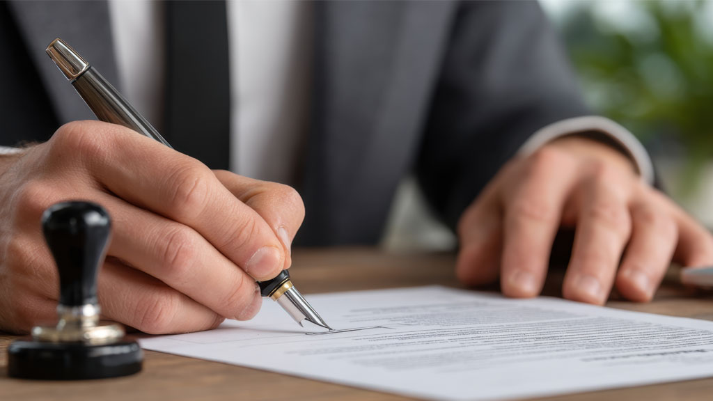 Réunion signature acte notarié transmission patrimoine